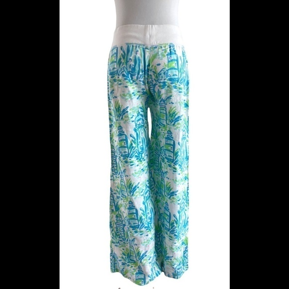 Lilly Pulitzer High Beam Lighthouse Linen Pants - Picture 3 of 11